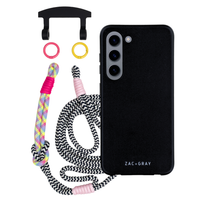 Samsung S23 MIDNIGHT BLACK CASE + KNOTTED CORD