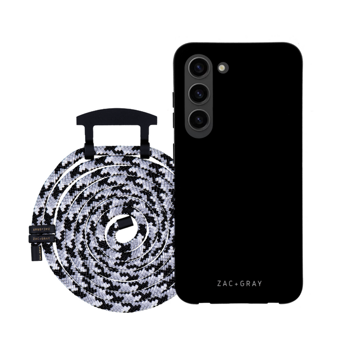 Samsung S23 Plus MIDNIGHT BLACK CASE + GLACIER CORD