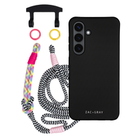 Samsung S23 Plus MIDNIGHT BLACK CASE + KNOTTED CORD