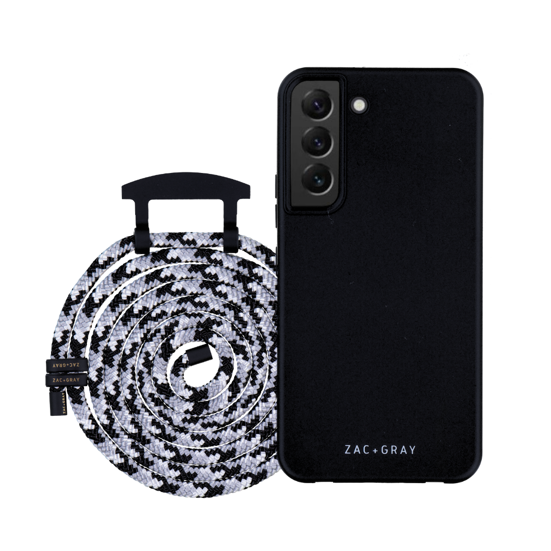 Samsung S22 MIDNIGHT BLACK CASE + GLACIER CORD