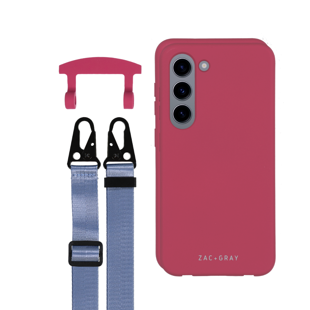 Samsung S23 RASPBERRY RED CASE + STRAP