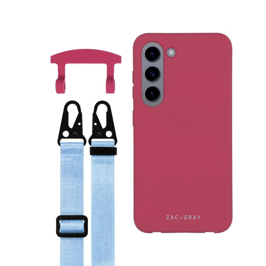 Samsung S23 RASPBERRY RED CASE + STRAP