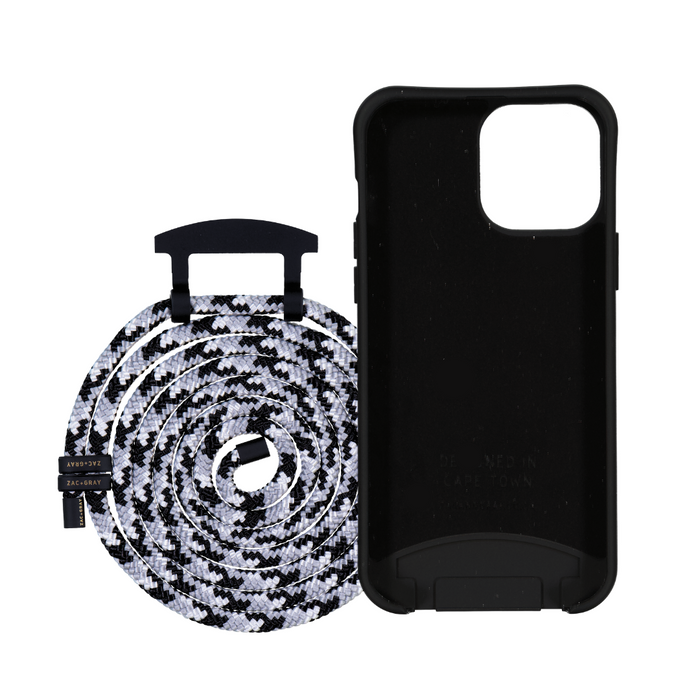 iPhone X and iPhone XS MIDNIGHT BLACK CASE + GLACIER CORD