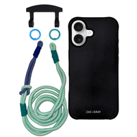 iPhone 17 MIDNIGHT BLACK CASE + KNOTTED CORD