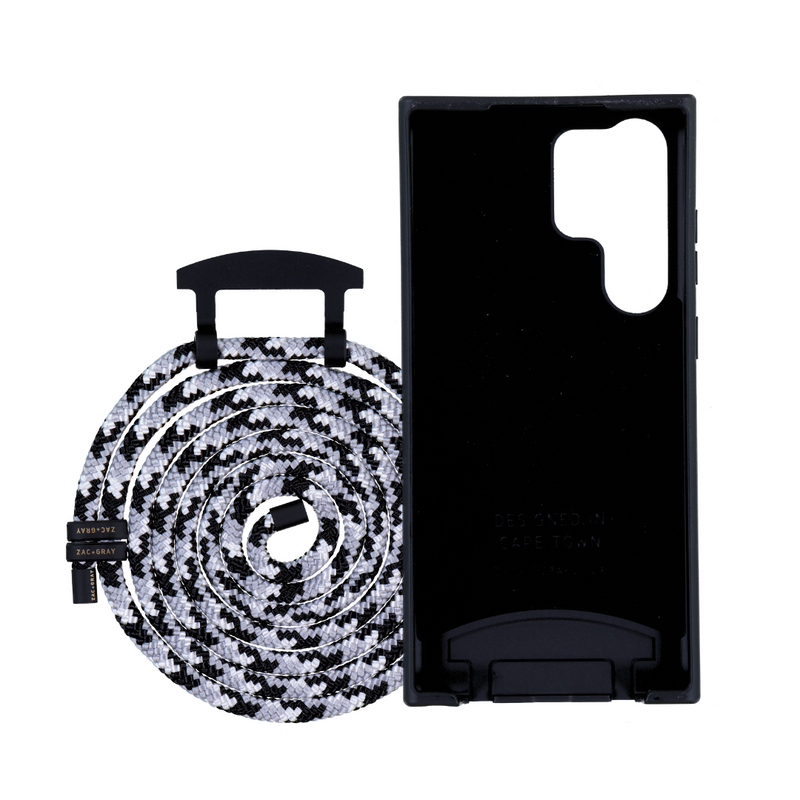 Samsung S23 Ultra MIDNIGHT BLACK CASE + GLACIER CORD