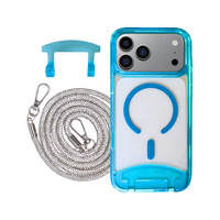 iPhone 17 Pro AQUAMARINE TRANSPARENT CASE + CRYSTAL CORD