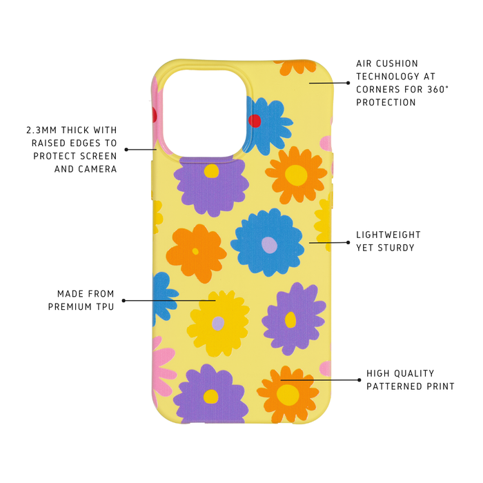 SUNSHINE YELLOW DAISY PATTERNED CASE