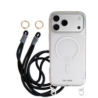 iPhone 17 CRYSTAL CLEAR TRANSPARENT CASE + KNOTTED CORD