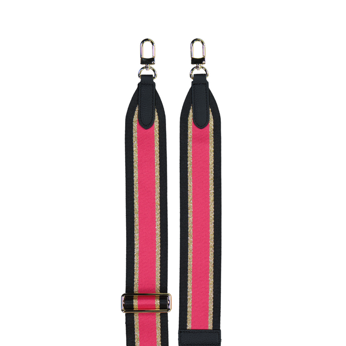 PINK + GOLD STRIPE PATTERNED STRAP