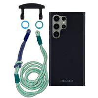 Samsung S24 Ultra MIDNIGHT BLACK CASE + KNOTTED CORD