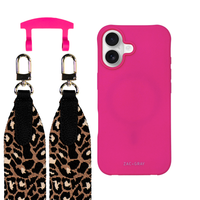 iPhone 17 HOT PINK CASE + PATTERNED STRAP