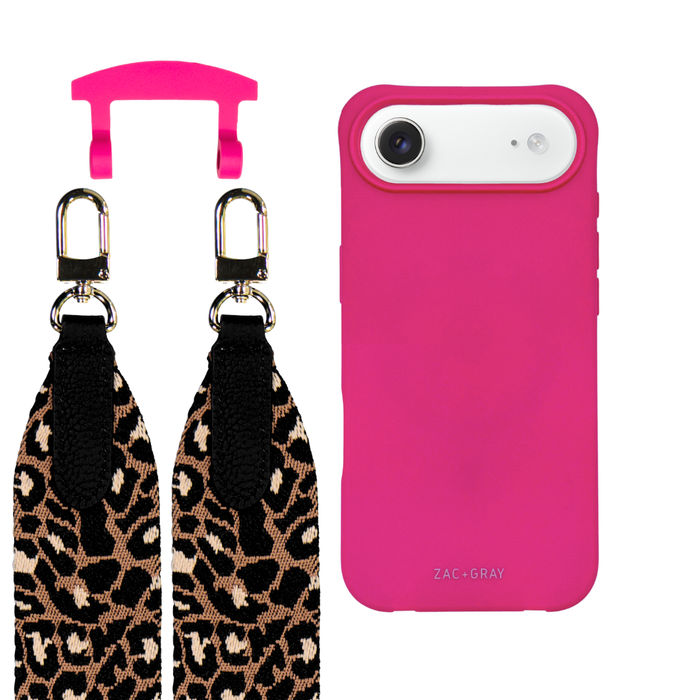 iPhone 17 Air HOT PINK CASE + PATTERNED STRAP