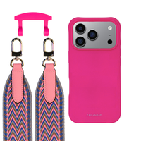 iPhone 17 Pro HOT PINK CASE + PATTERNED STRAP