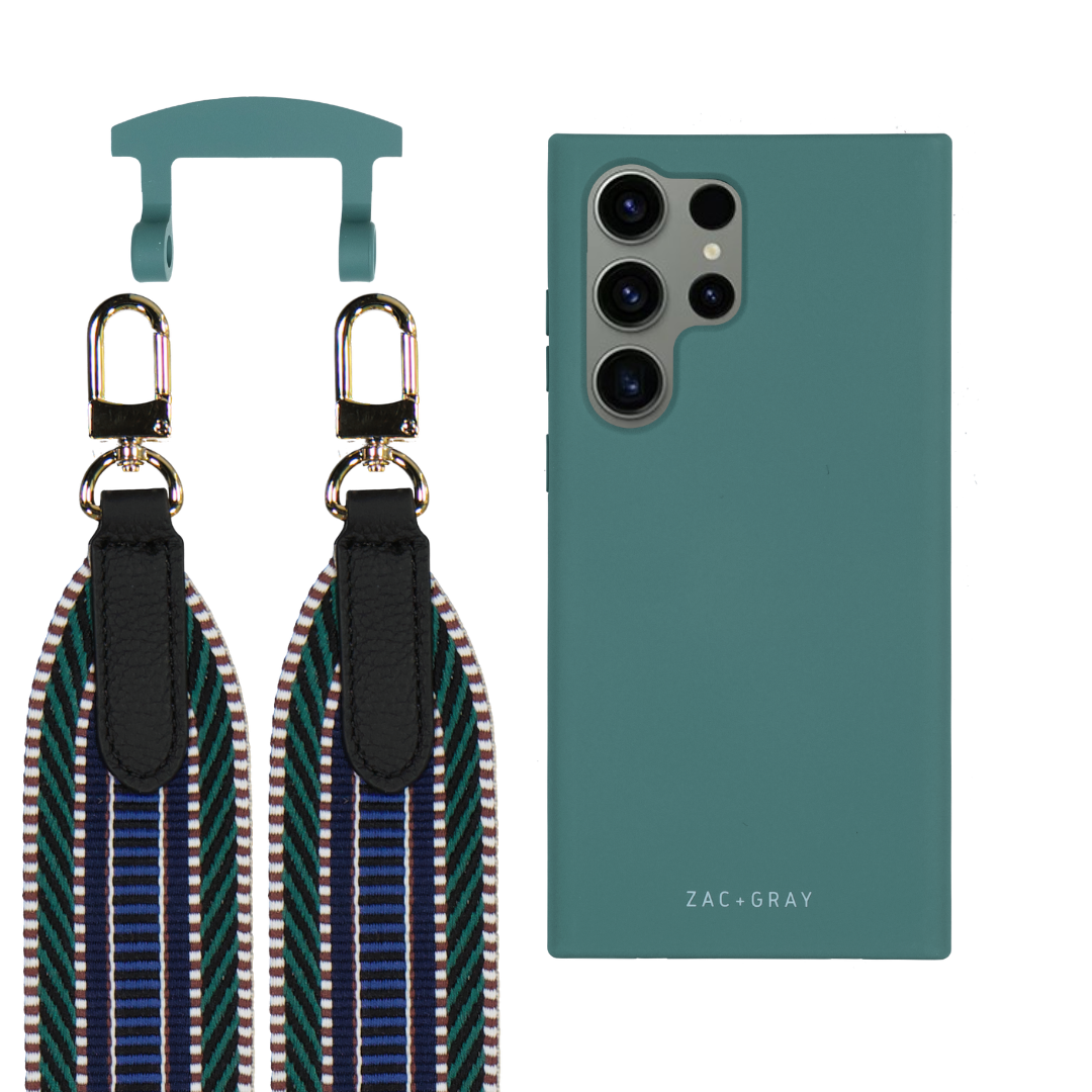 Samsung S25 Ultra TIDAL TEAL CASE + PATTERNED STRAP