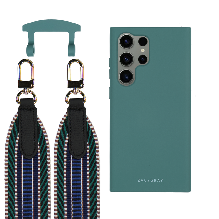 Samsung S25 Ultra TIDAL TEAL CASE + PATTERNED STRAP