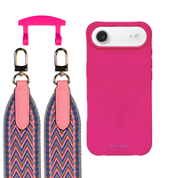 iPhone 17 Air HOT PINK CASE + PATTERNED STRAP