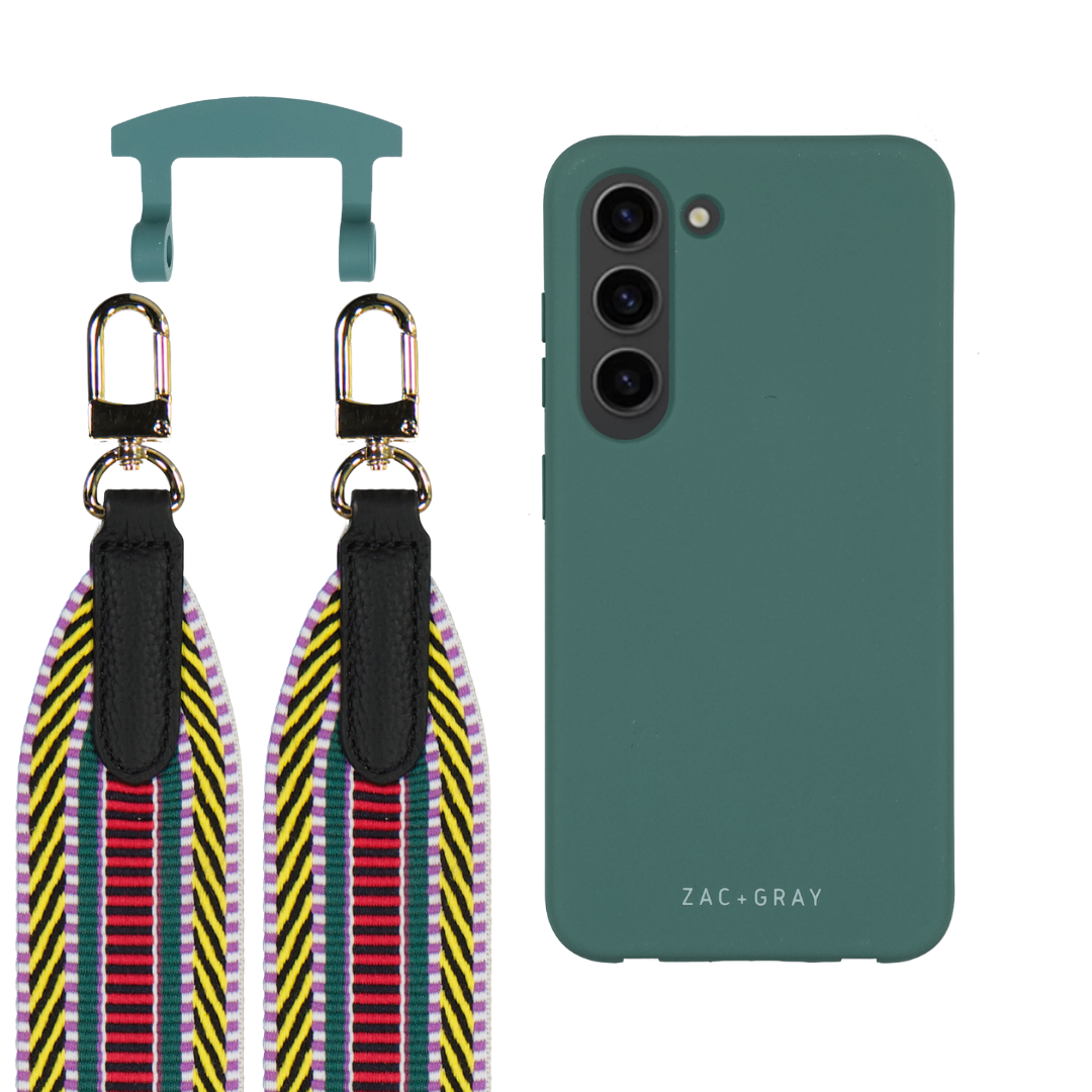 Samsung S24 TIDAL TEAL CASE + PATTERNED STRAP