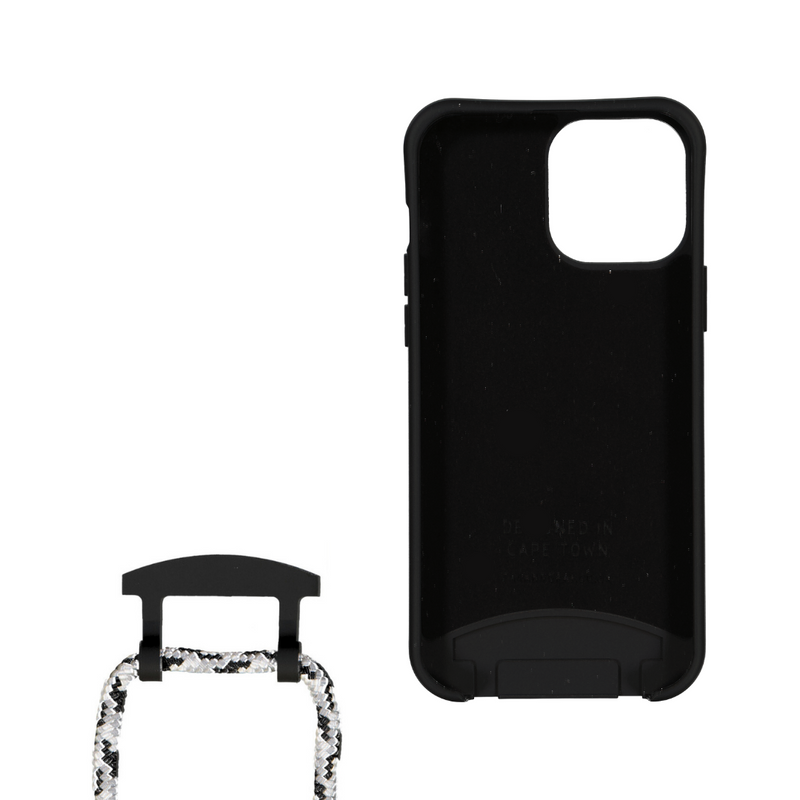 iPhone 12 mini MIDNIGHT BLACK CASE + GLACIER CORD