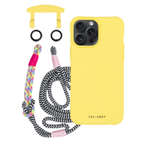 iPhone 6 / 6s / 7 / 8 / SE (2020 & 2022) SUNSHINE YELLOW CASE + KNOTTED CORD