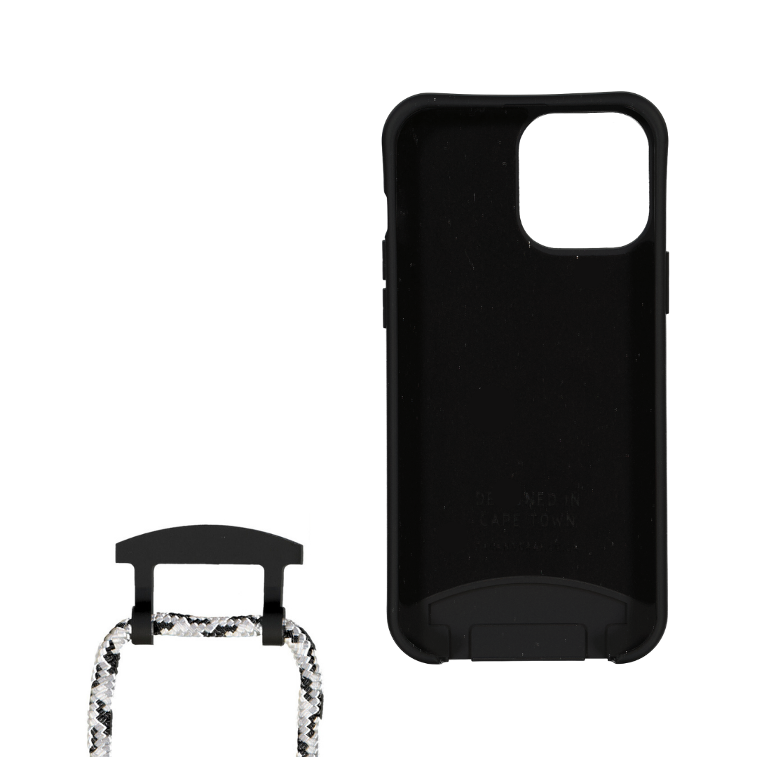 iPhone 12 and iPhone 12 Pro MIDNIGHT BLACK CASE + GLACIER CORD