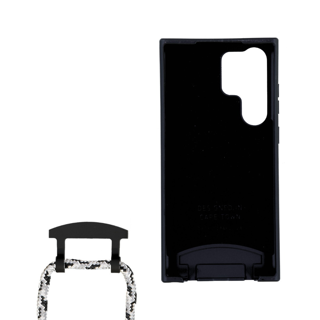 Samsung S24 Ultra MIDNIGHT BLACK CASE + GLACIER CORD