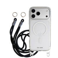 iPhone 17 CRYSTAL CLEAR TRANSPARENT CASE + KNOTTED CORD