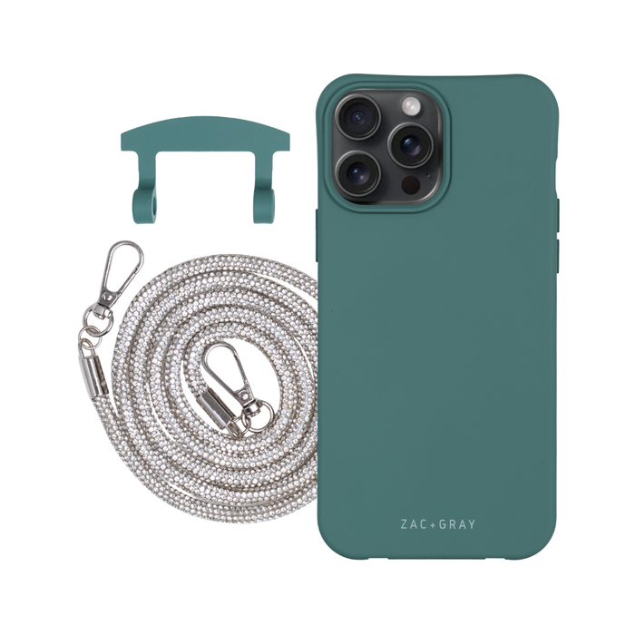 iPhone 17 Pro Max TIDAL TEAL CASE + CRYSTAL CORD