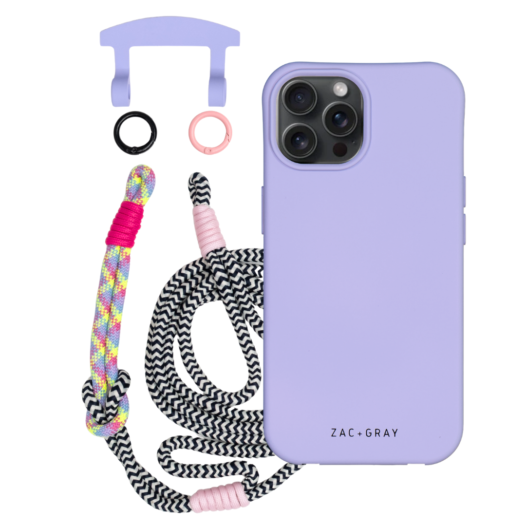 iPhone 15 Pro WISTERIA BLOOM CASE + KNOTTED CORD