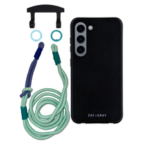 Samsung S23 MIDNIGHT BLACK CASE + KNOTTED CORD