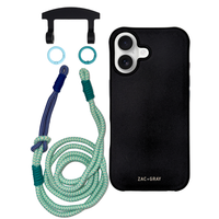 iPhone 17 MIDNIGHT BLACK CASE + KNOTTED CORD