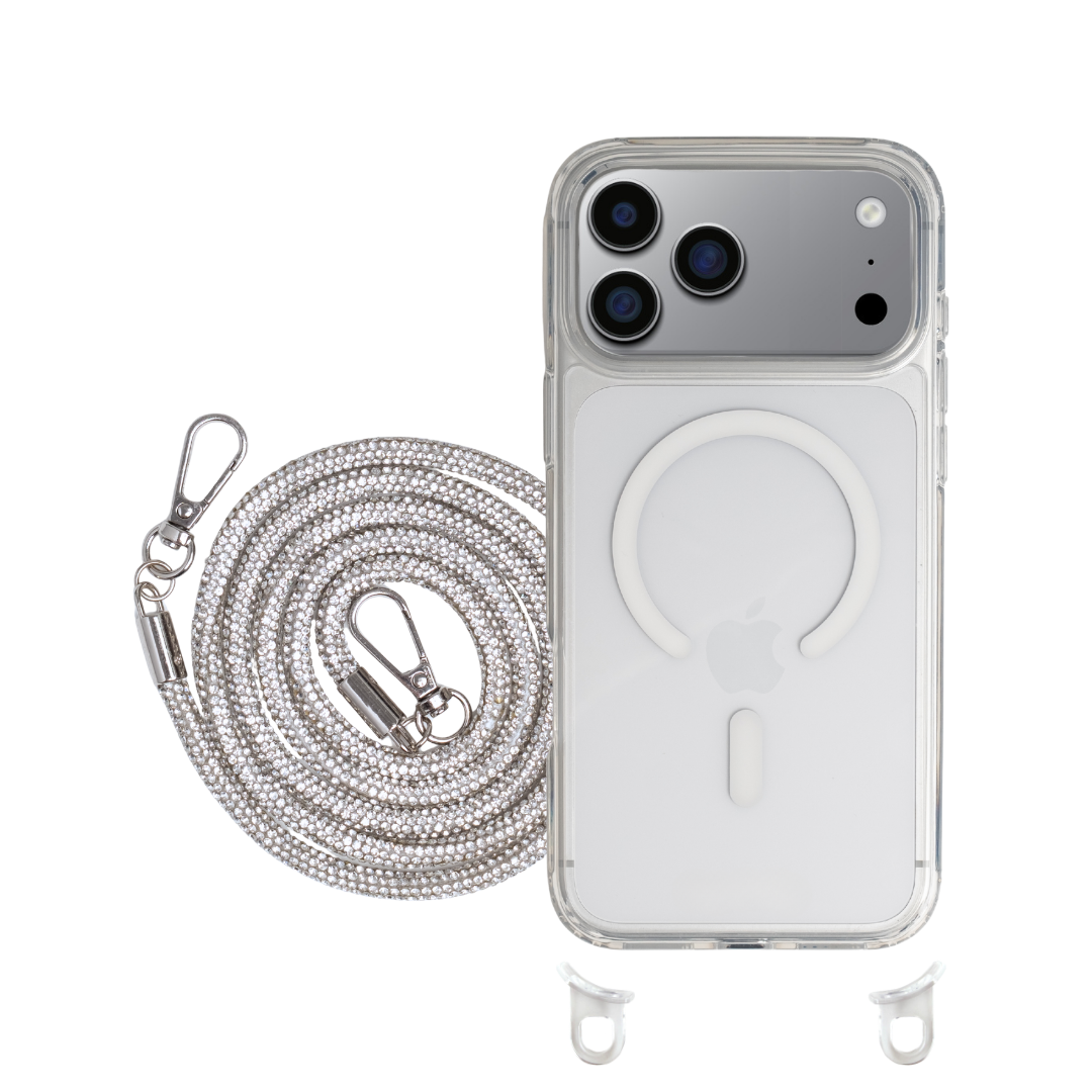 iPhone 17 Pro CRYSTAL CLEAR TRANSPARENT CASE + CRYSTAL CORD