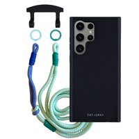 Samsung S25 Ultra MIDNIGHT BLACK CASE + KNOTTED CORD