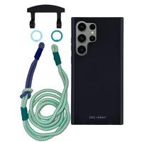 Samsung S24 Ultra MIDNIGHT BLACK CASE + KNOTTED CORD