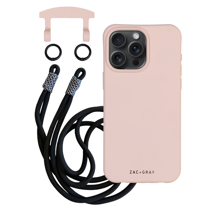 iPhone 11 Pro Max ROSÉ PINK CASE + KNOTTED CORD