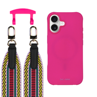 iPhone 17 HOT PINK CASE + PATTERNED STRAP