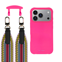iPhone 17 Pro HOT PINK CASE + PATTERNED STRAP
