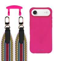 iPhone 17 Air HOT PINK CASE + PATTERNED STRAP