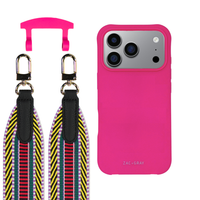 iPhone 17 Pro HOT PINK CASE + PATTERNED STRAP