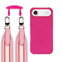iPhone 17 Air HOT PINK CASE + PATTERNED STRAP