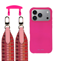 iPhone 17 Pro HOT PINK CASE + PATTERNED STRAP