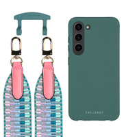 Samsung S24 TIDAL TEAL CASE + PATTERNED STRAP