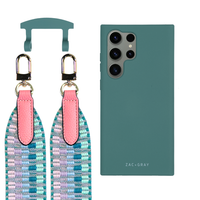 Samsung S25 Ultra TIDAL TEAL CASE + PATTERNED STRAP