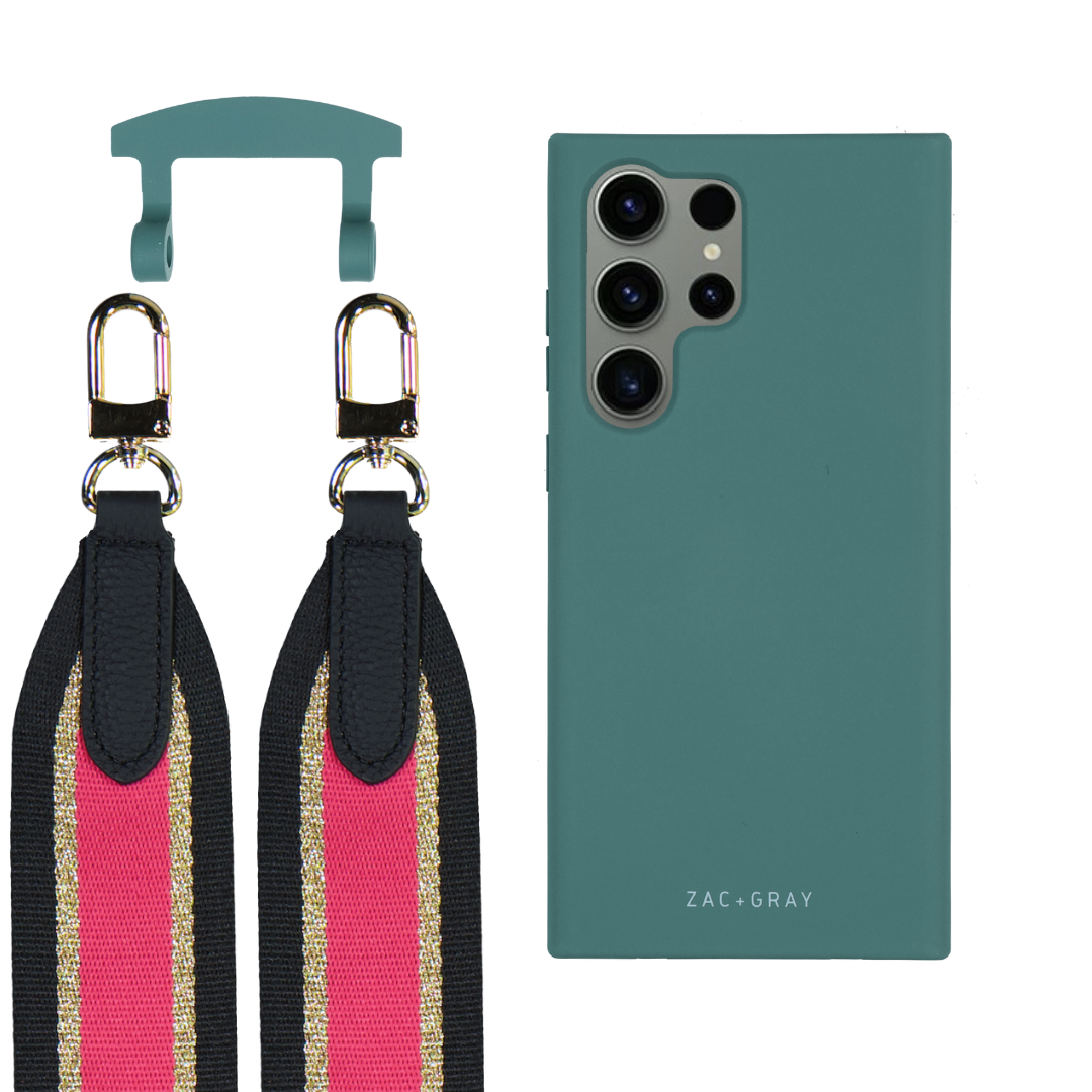 Samsung S25 Ultra TIDAL TEAL CASE + PATTERNED STRAP