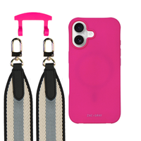 iPhone 17 HOT PINK CASE + PATTERNED STRAP