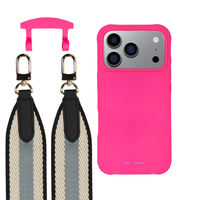 iPhone 17 Pro HOT PINK CASE + PATTERNED STRAP