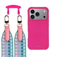 iPhone 17 Pro HOT PINK CASE + PATTERNED STRAP
