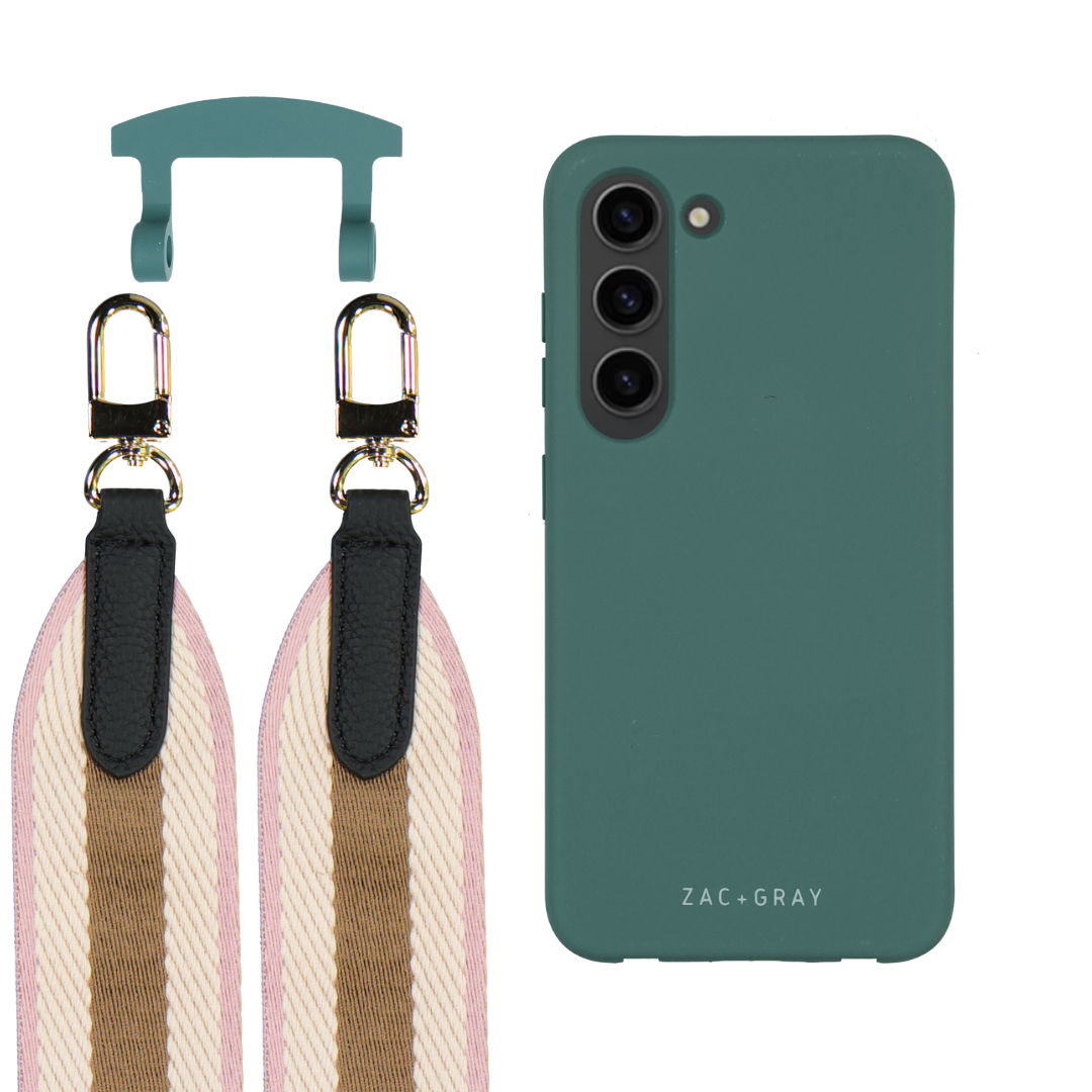 Samsung S24 TIDAL TEAL CASE + PATTERNED STRAP