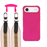 iPhone 17 Air HOT PINK CASE + PATTERNED STRAP