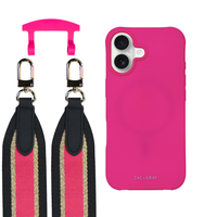 iPhone 17 HOT PINK CASE + PATTERNED STRAP