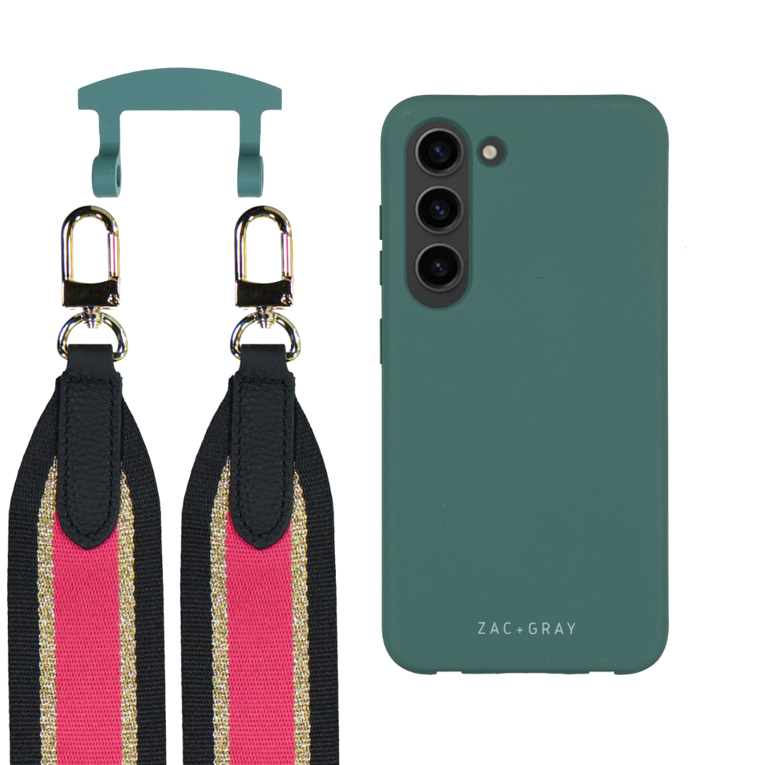 Samsung S24 TIDAL TEAL CASE + PATTERNED STRAP